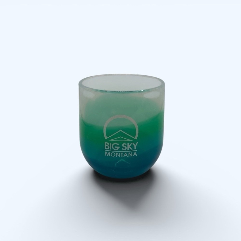 SILIPINT 12oz TUMBLER BLUE GREEN‎ SILOCONE UNBREAKABLE BIG SKY MONTANA